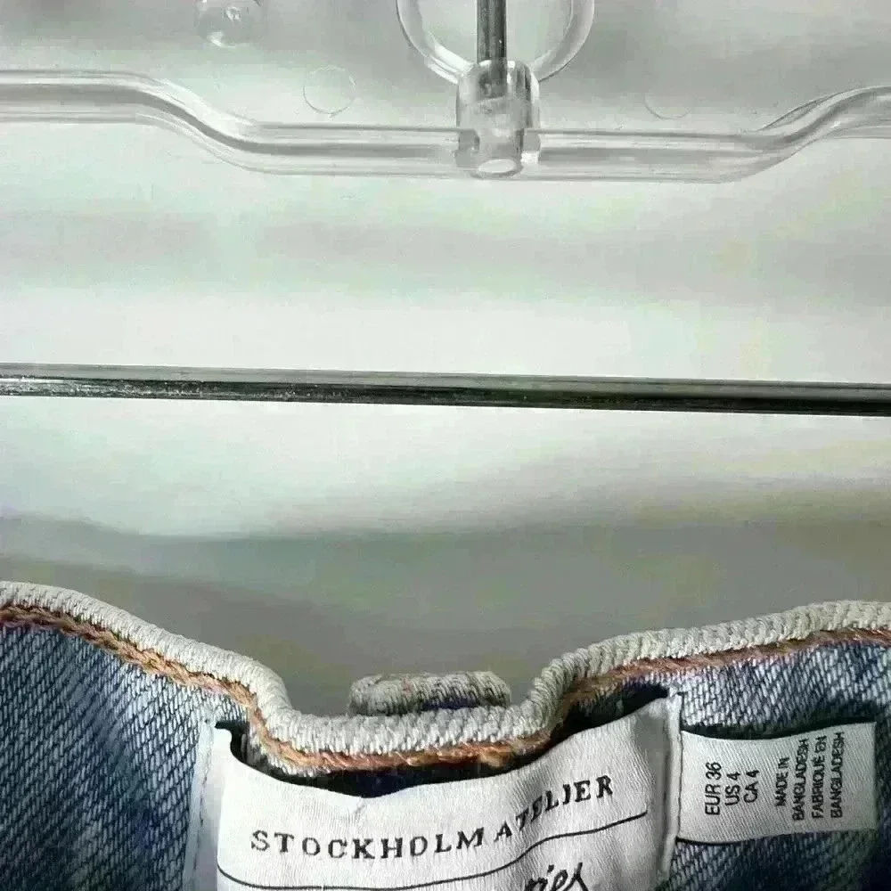 & Other Stories Stockholm Atelier Denim Light-wash Mini Skirt - Picture 3 of 5